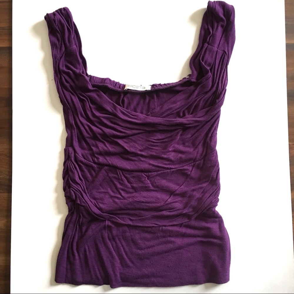 Arden B. Purple Drapey Top Size XS